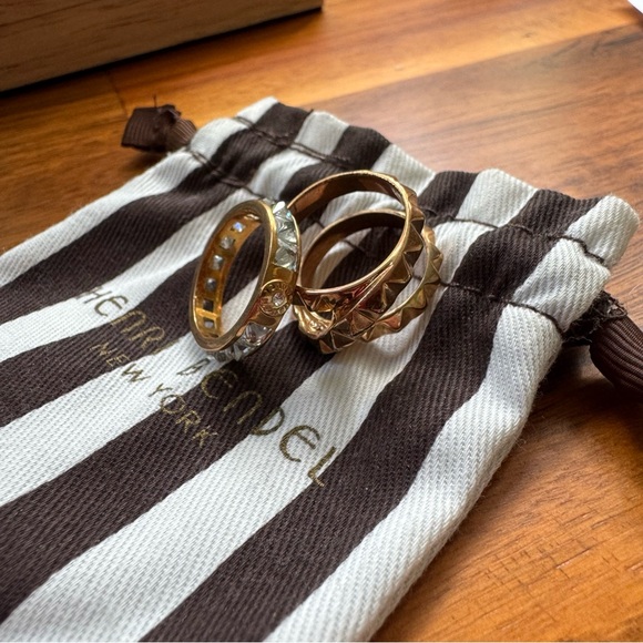 Henri Bendel Gold and Silver Textured Ring - Picture 2 of 2